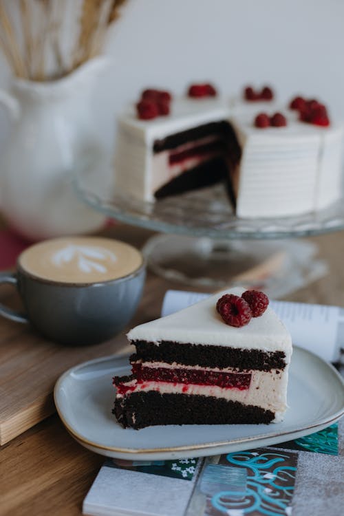 Free Cake and Coffee Stock Photo