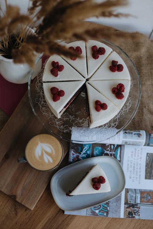 Free Cake Slices and Coffee Stock Photo