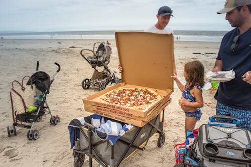 Pizza on the beach