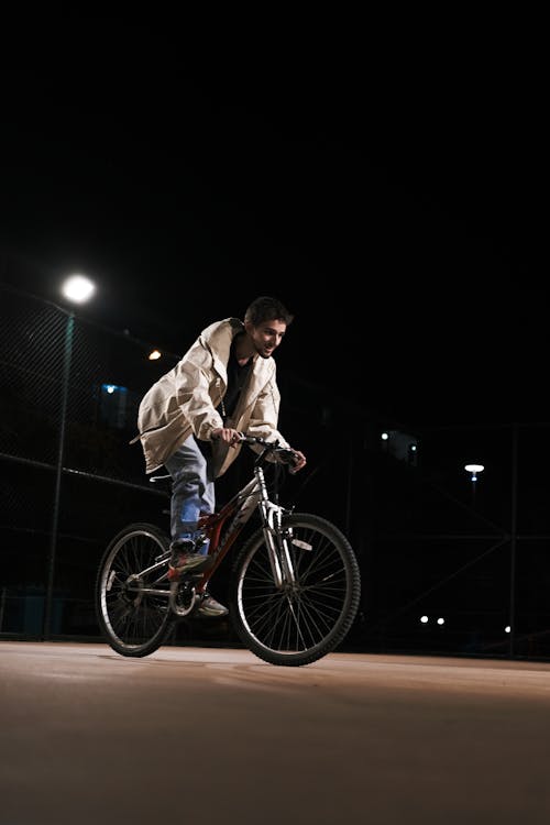 คลังภาพถ่ายฟรี ของ กลางคืน, การขี่, จักรยาน