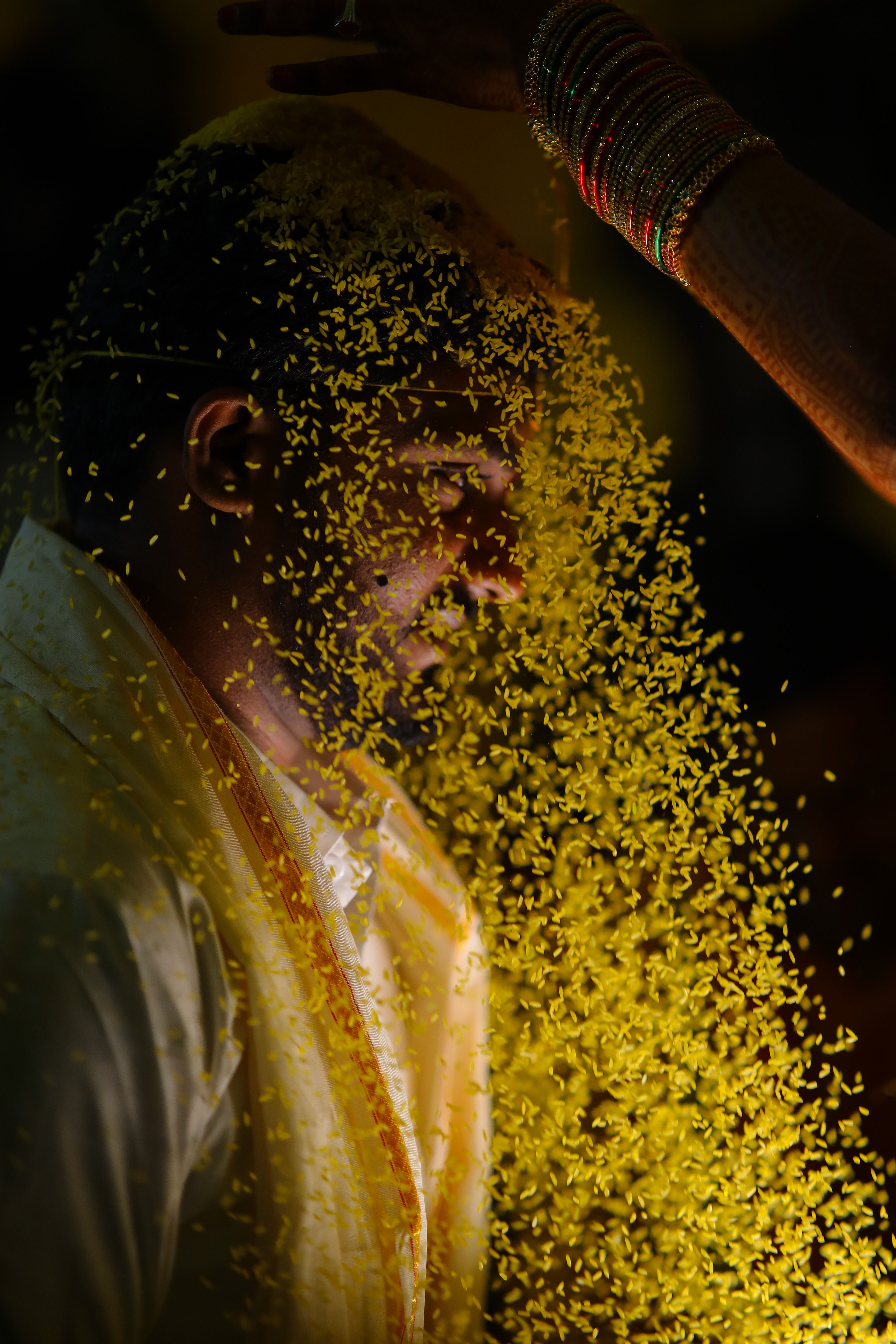 Groom during a traditional wedding ceremony