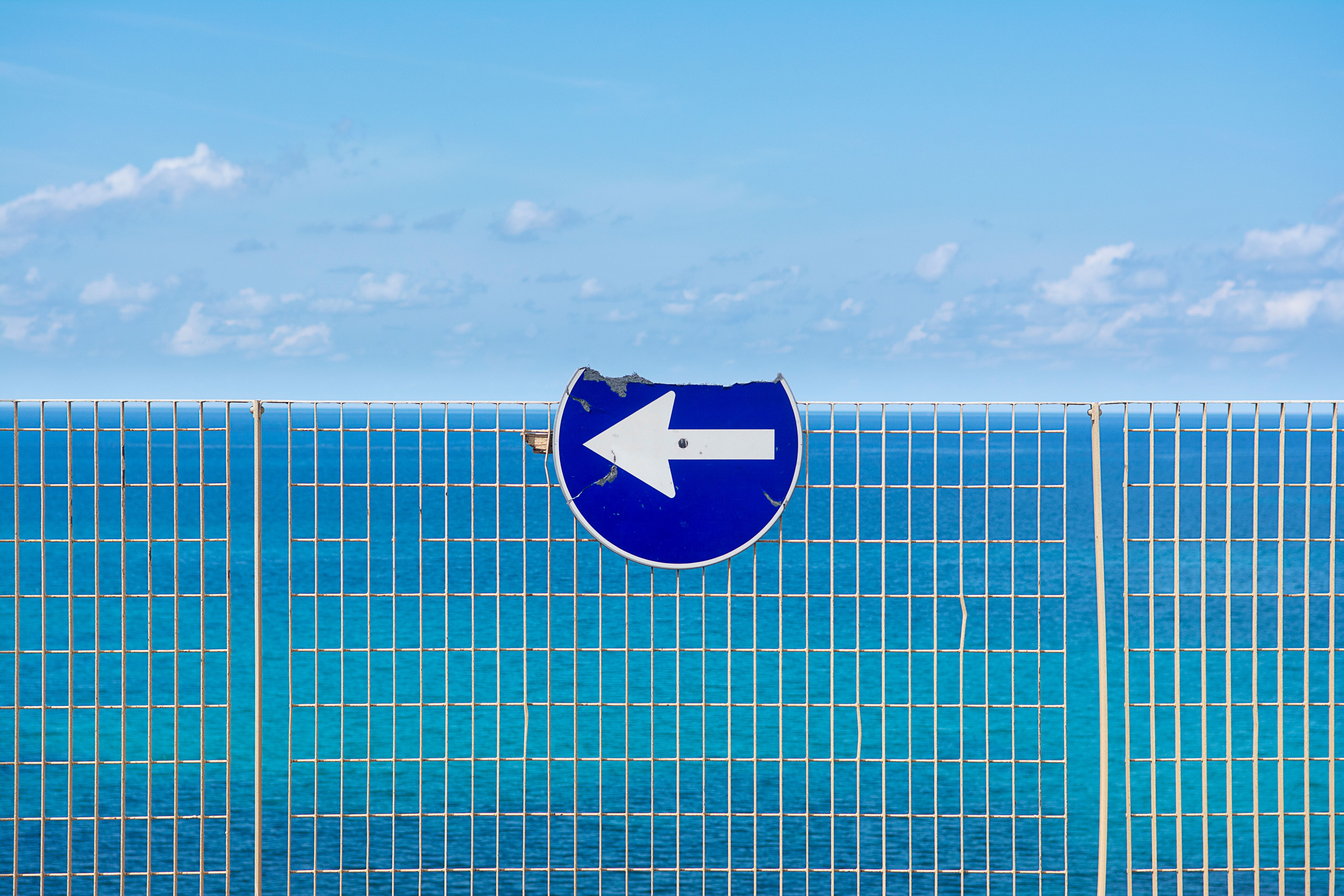 Blue Road Sign With Arrow · Free Stock Photo