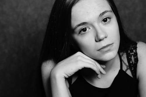 Portrait of Young Beautiful Woman Posing