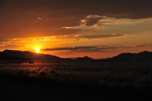 Kostnadsfri bild av apelsin, gyllene solnedgång, namibia