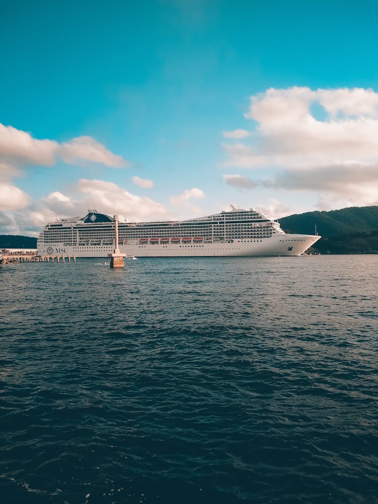 Cruise Ship On Sea