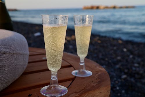 champagne sur la plage