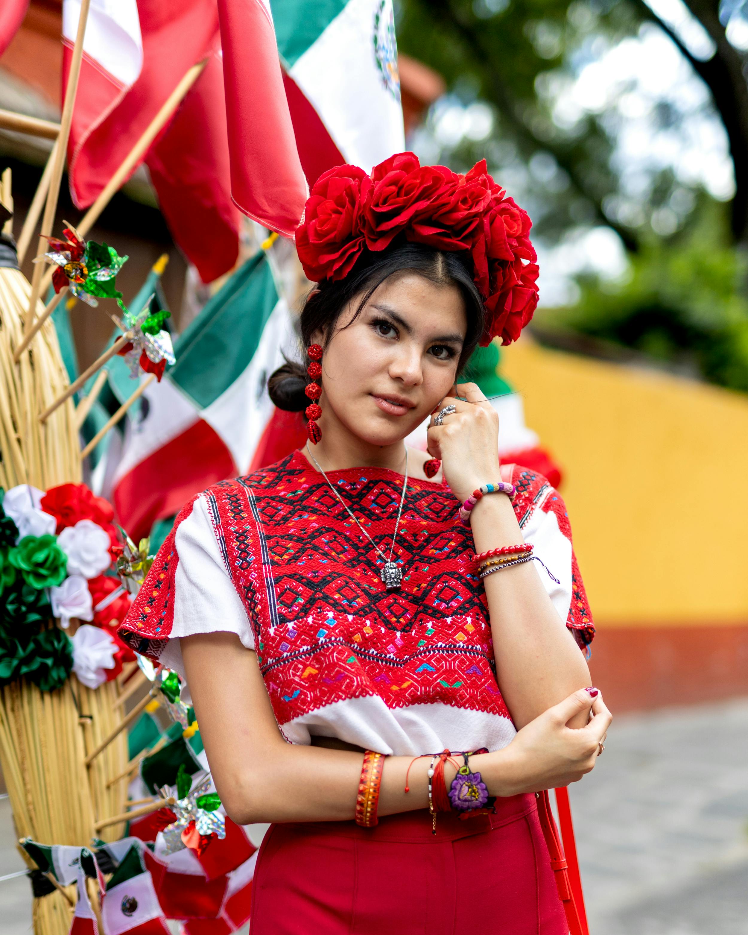 Mexican dress with clearance flowers