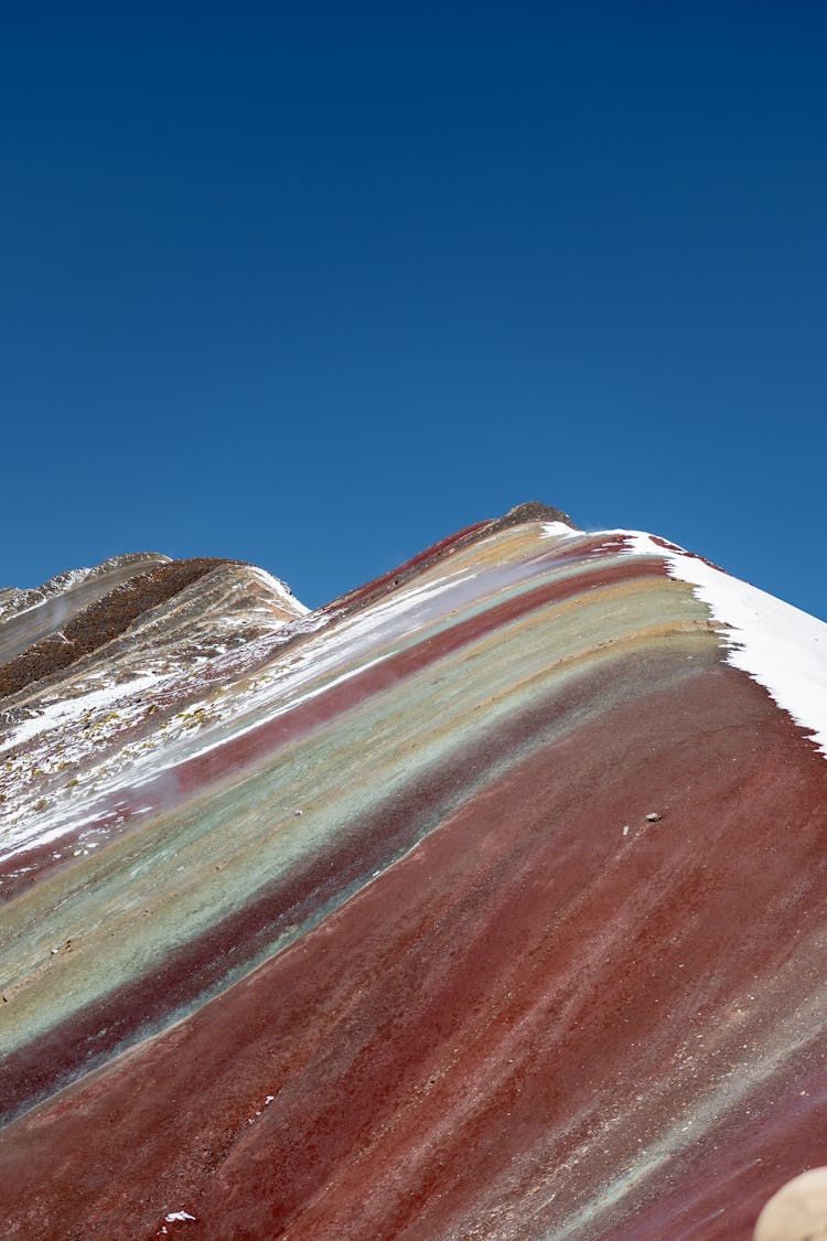 Slope Of Vinicunca A Rainbow Mountain In Peru