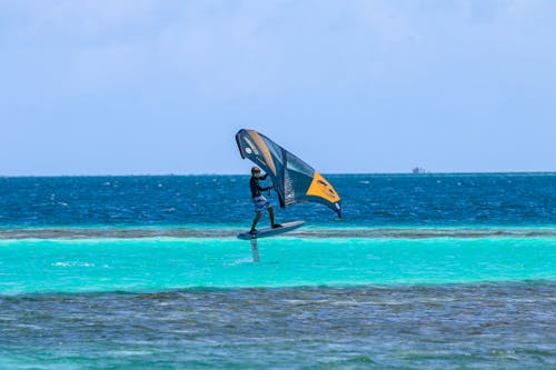 Boy with Kitesurfing Equipment