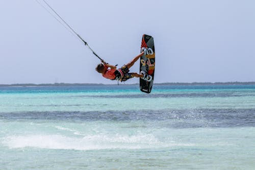 คลังภาพถ่ายฟรี ของ kiteboarding, กายกรรม, การกระโดด