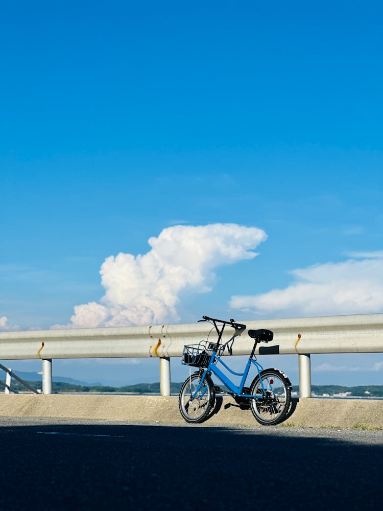 Bike By Barrier On Road