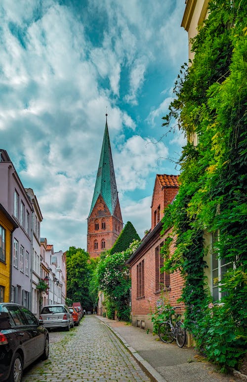 Foto stok gratis aegidienkirche, batu besar, gang