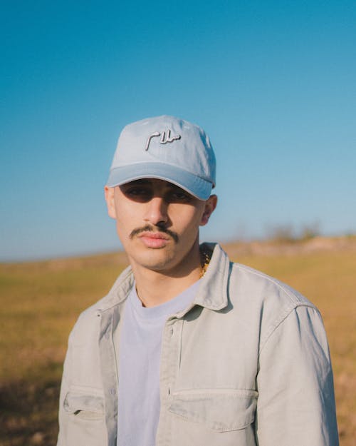 Man in Cap and with Moustache
