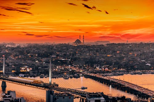 Kostenloses Stock Foto zu abend, bosporus-straße, brücken