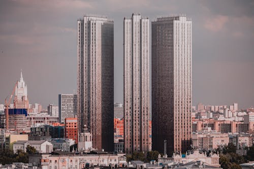 Modern Apartment Skyscrapers in Moscow, Russia