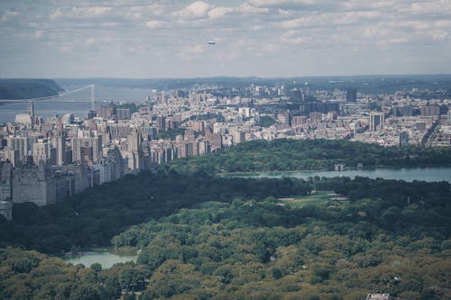 Aerial View of Central Park in New York City, New York, USA