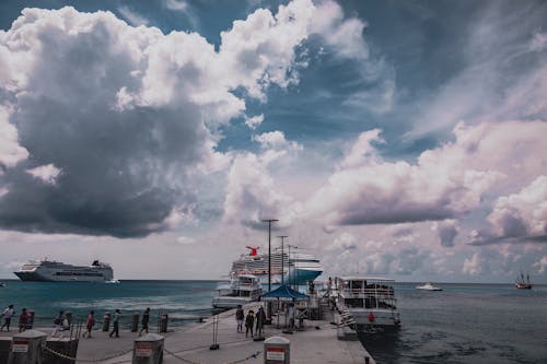 Cruise Ships Approaching the Harbor