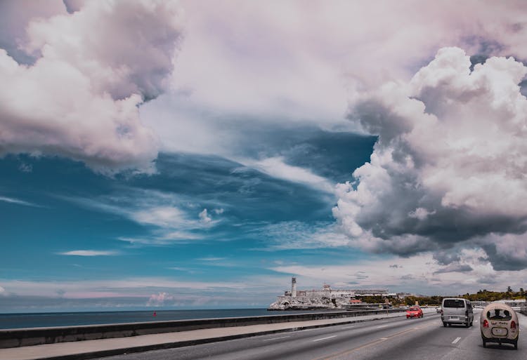 Clouds In Sky Over Highway