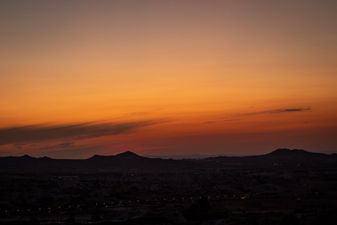 Free stock photo of afterglow, cappadocia, golden sunset