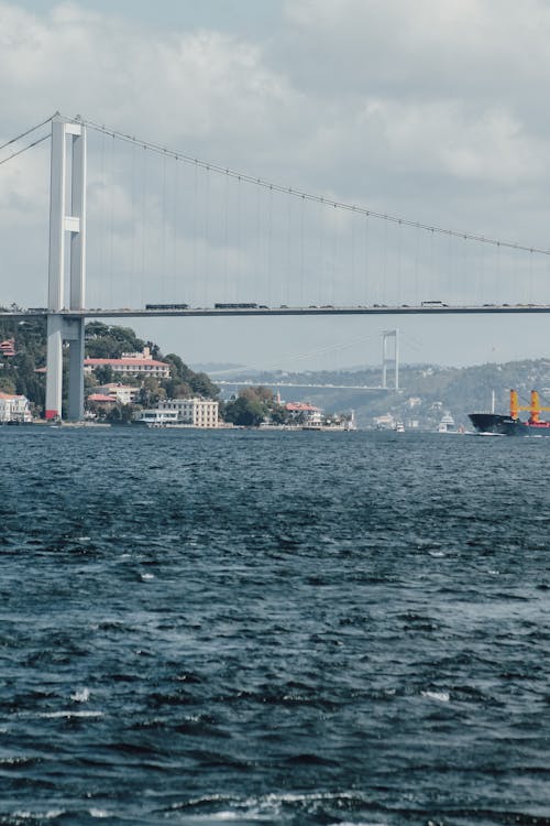 asma köprü, dikey atış, fatih sultan mehmet köprüsü içeren Ücretsiz stok fotoğraf