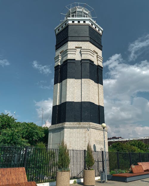 Anapa Lighthouse on Coast of Black Sea in Russia
