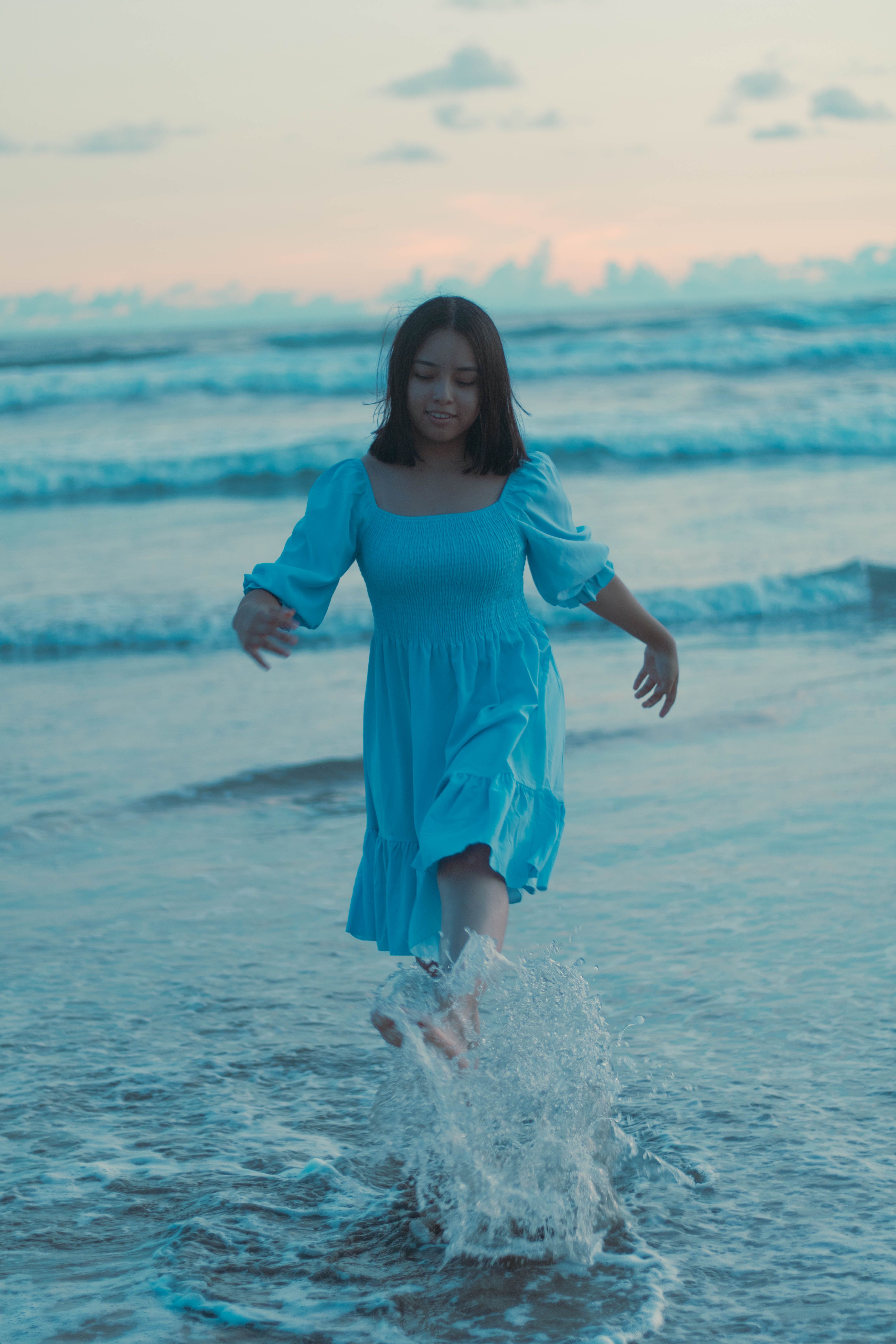 blue water dress Aussie Short Dress - Blue Dye main image 0
