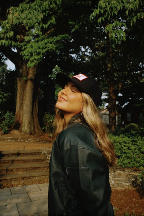 Blonde in Cap and Jacket
