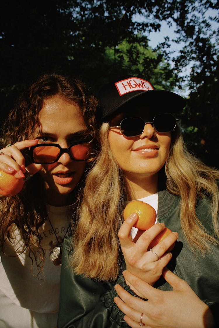 Portrait Of Friends Wearing Sunglasses