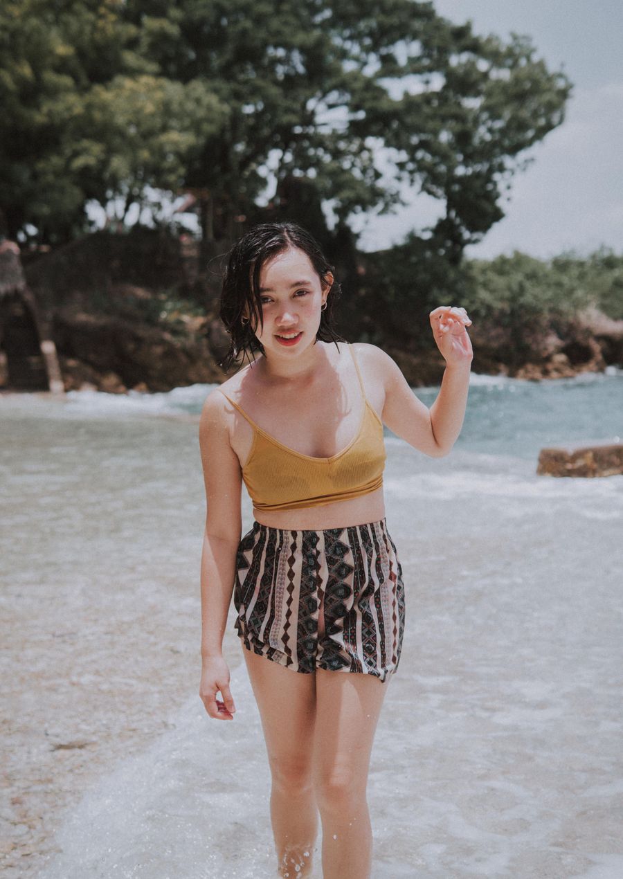 เชิ้ตโอเวอร์ไซซ์คลุมชุดว่ายน้ำผู้หญิง