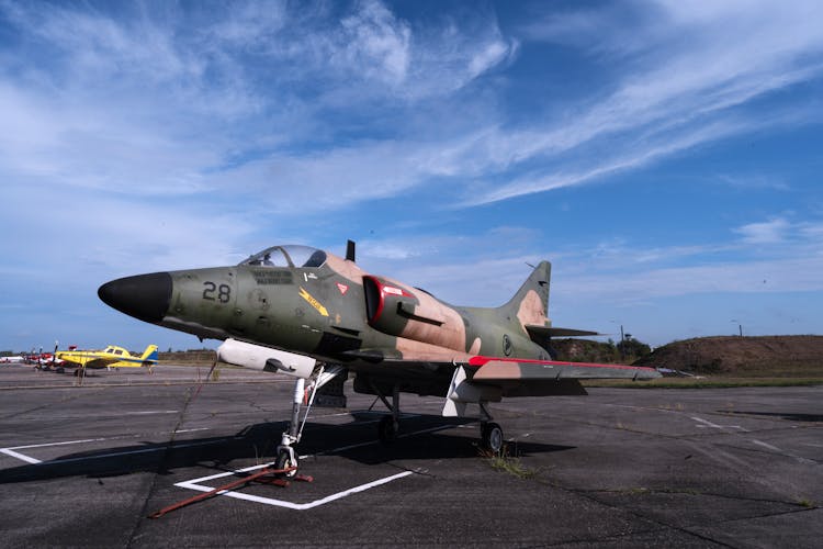 Military Airplane On Tarmac