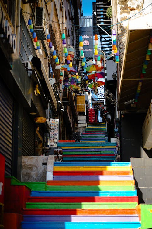 Colorful Stairs in Town