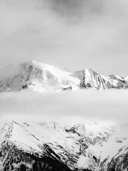 Free Snow Covered Rocky Mountain Stock Photo