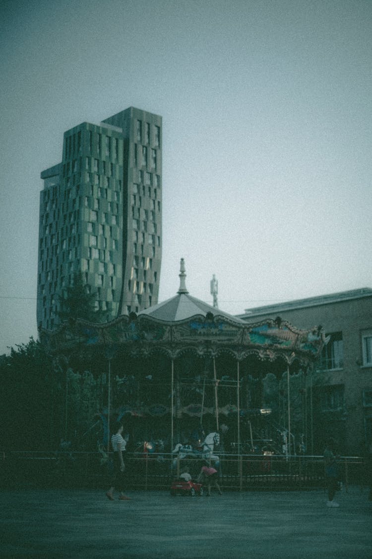 Carousel In A City 