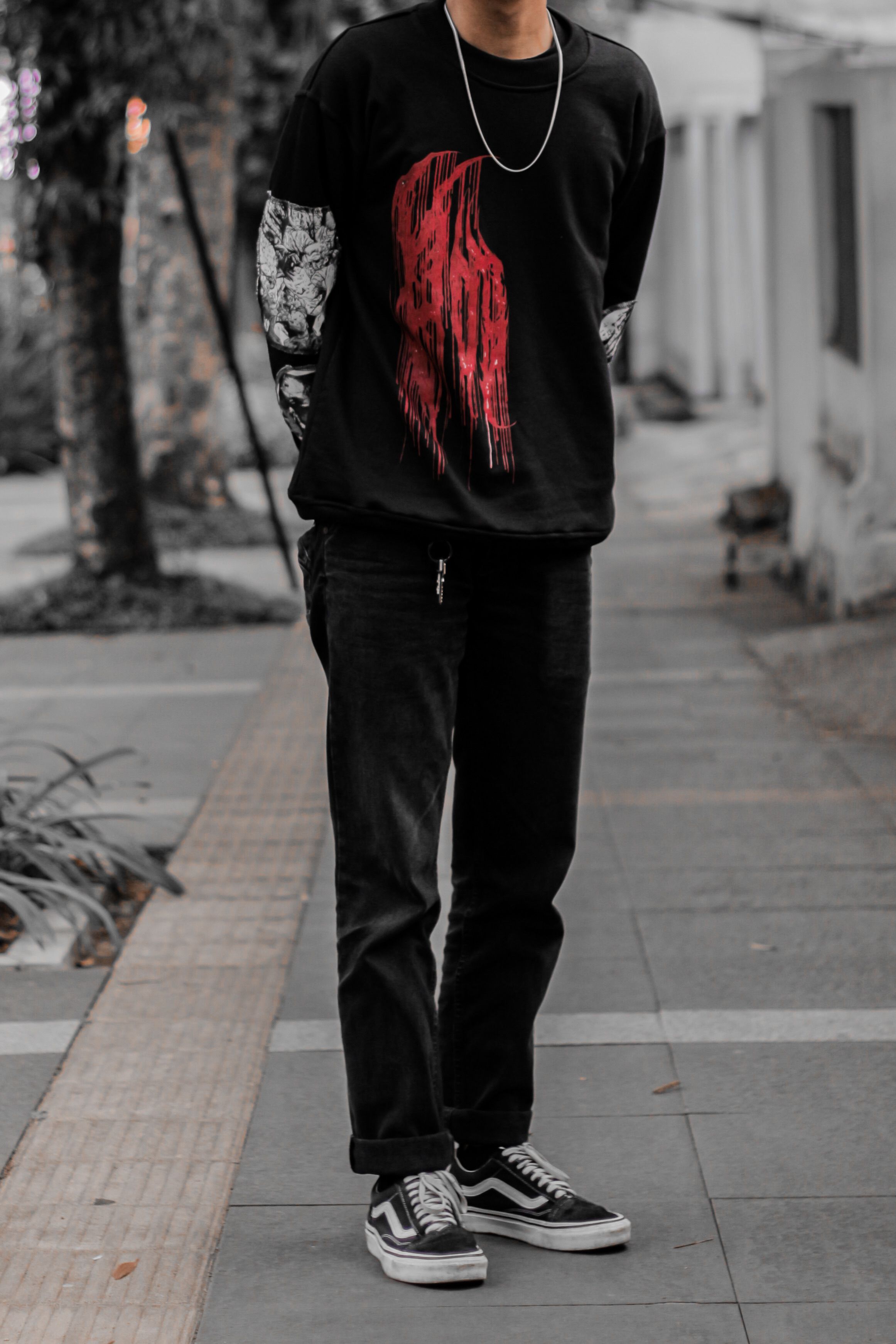 Camiseta Preta Estampada