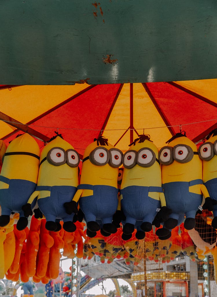 Display Of Minion Soft Toys