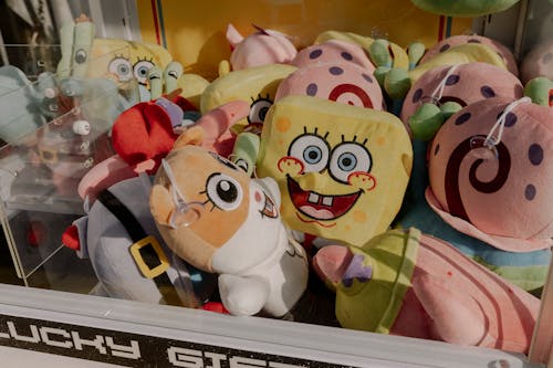 Soft Toys in Claw Arcade Game