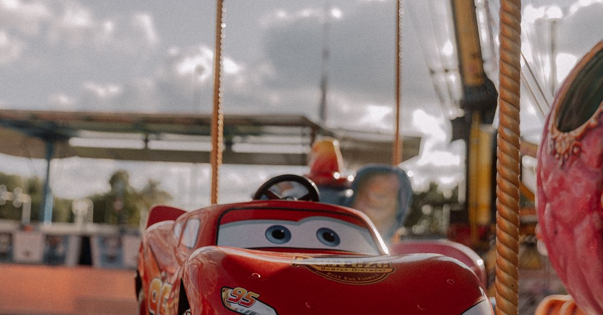 Carrousel Rides Red Red Car Shaped Carousel Seat · Free Stock Photo