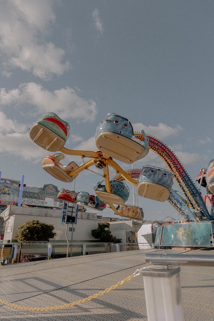 Carousel In Amusement Park