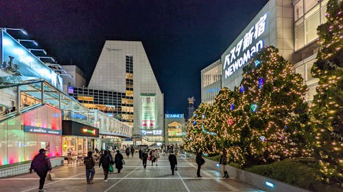 Winter Illumination Shinjuku JR Station in Tokio