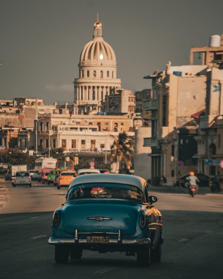 Vintage Chevrolet On Street In Havana