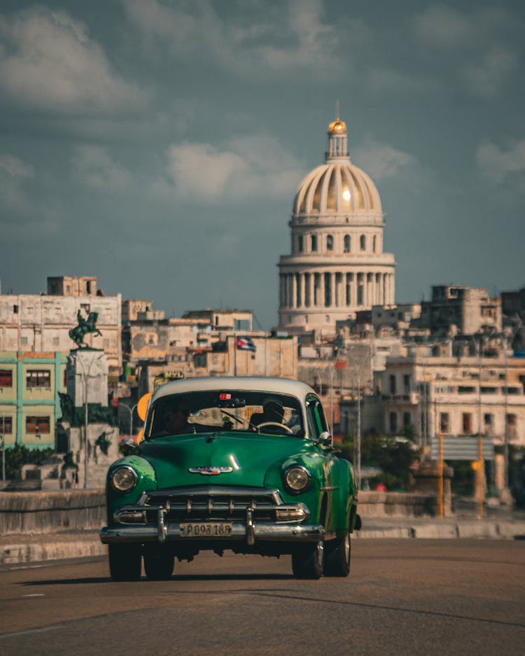 Vintage Chevrolet On Street In Havana