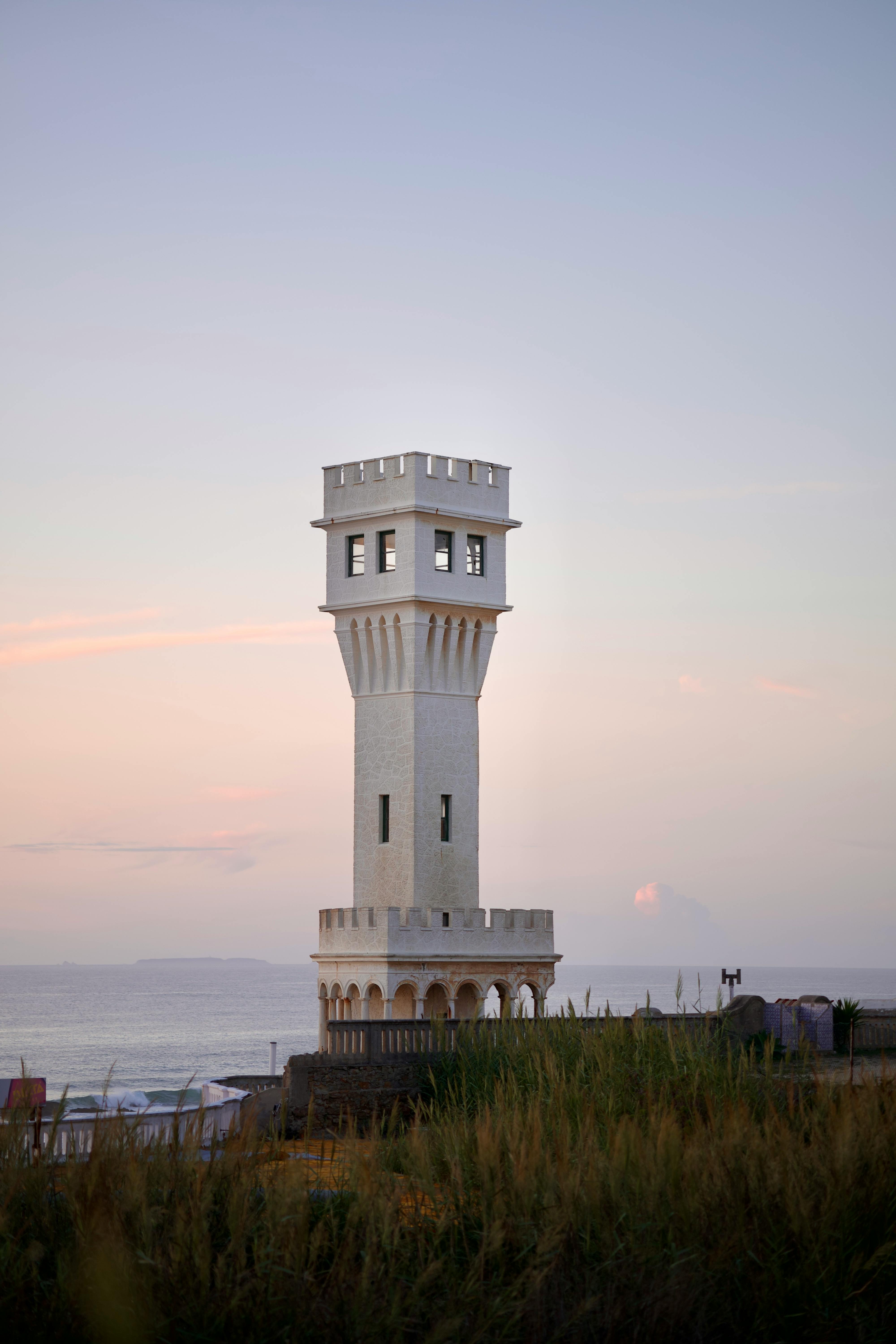 Beautiful shot of Torre Santa Cruz during sunset in Torres Vedras, Portugal.