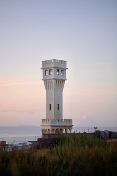 Beautiful shot of Torre Santa Cruz during sunset in Torres Vedras, Portugal.