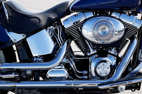 Close up of Harley Davidson Motorbike