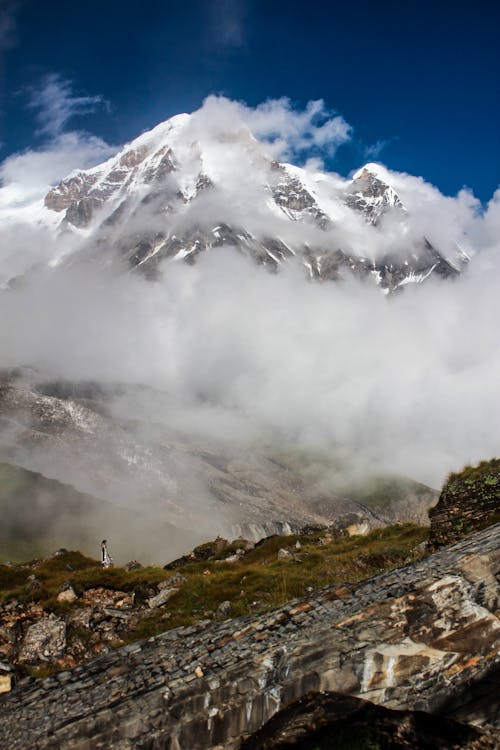 Cloud under Mountains Peak and over Valley