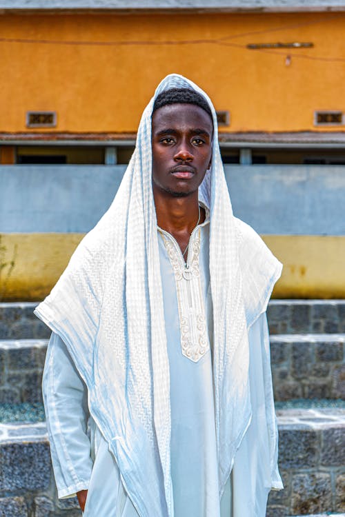Man in White, Traditional Clothing