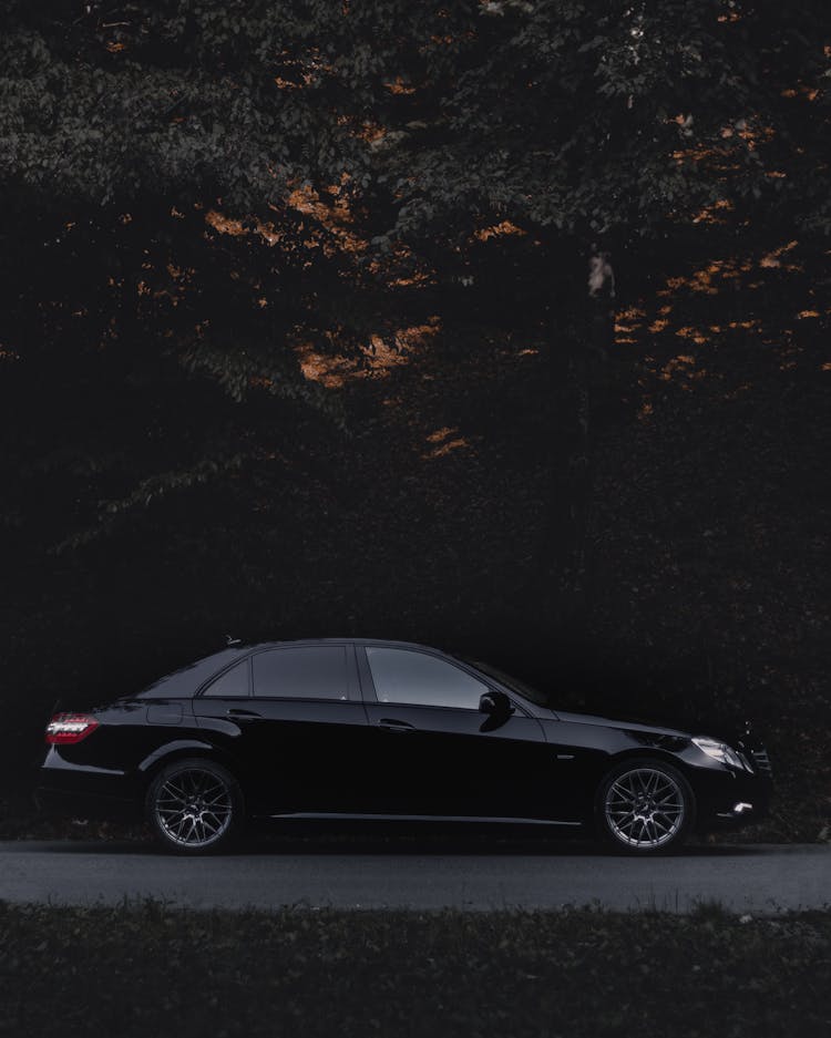 Black Mercedes-Benz Car Parked On A Street