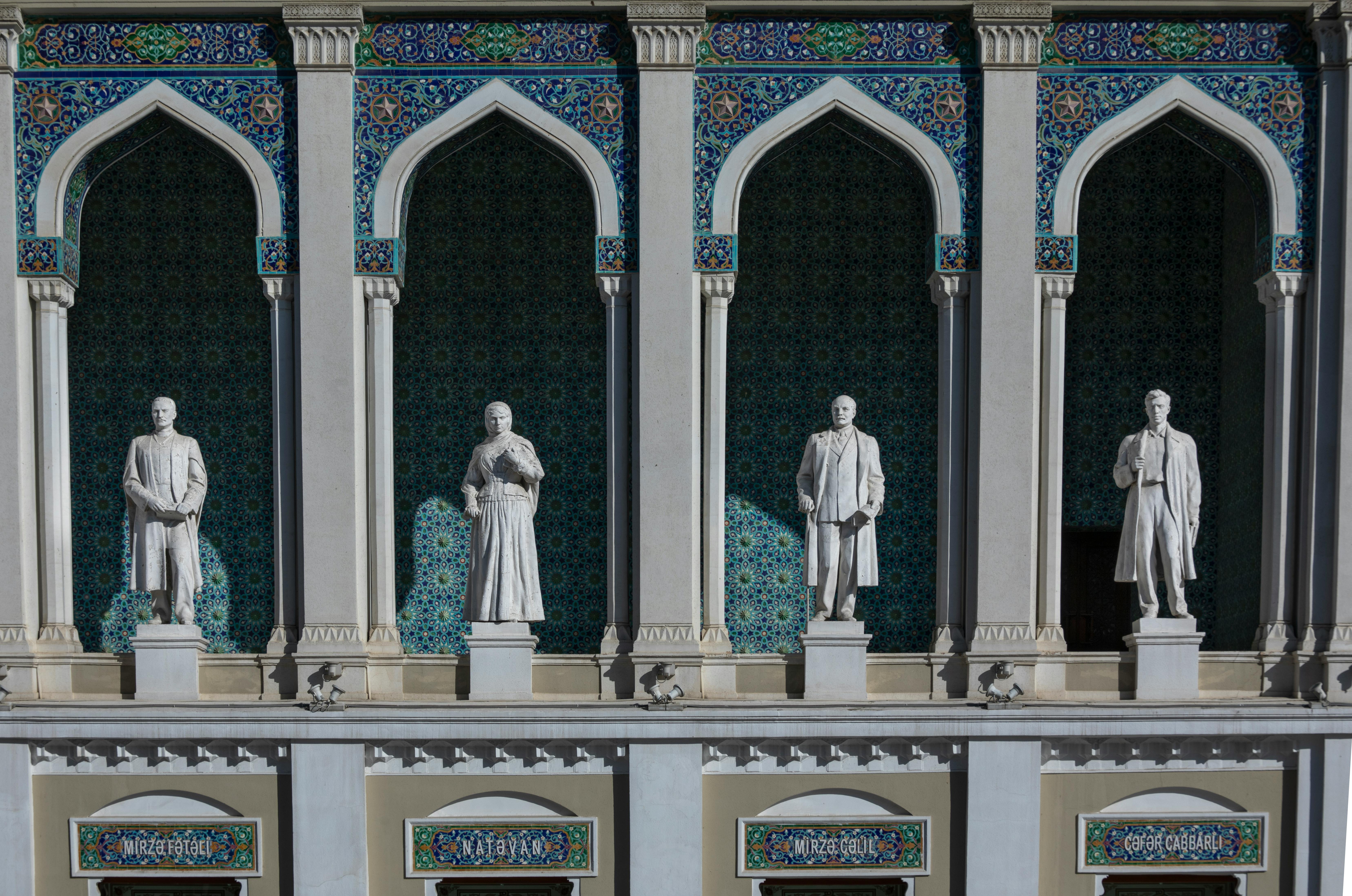 The white marble buildings of Ashgabat