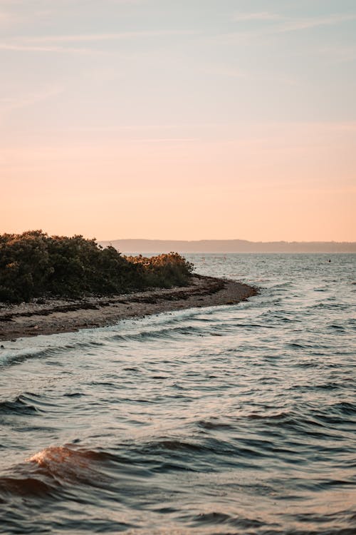 View of the Shore at Sunset