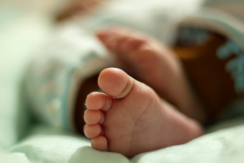 Foot of Baby Lying Down